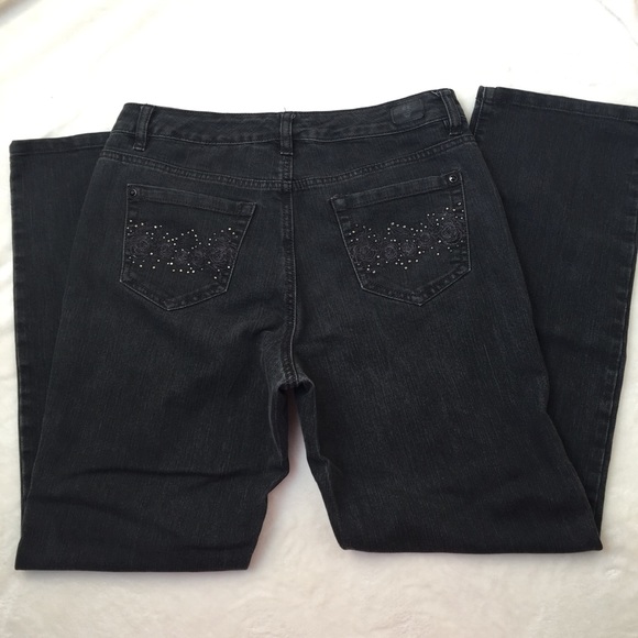 Bandolino Mandie Bling Jeans Straight Leg 8 - Picture 3 of 8